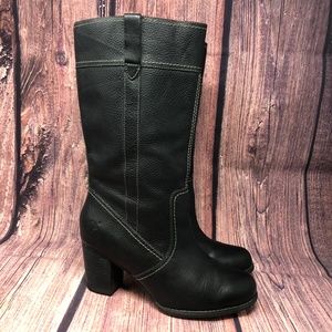 Timberland Rudston Black Leather Boots Size 8.5